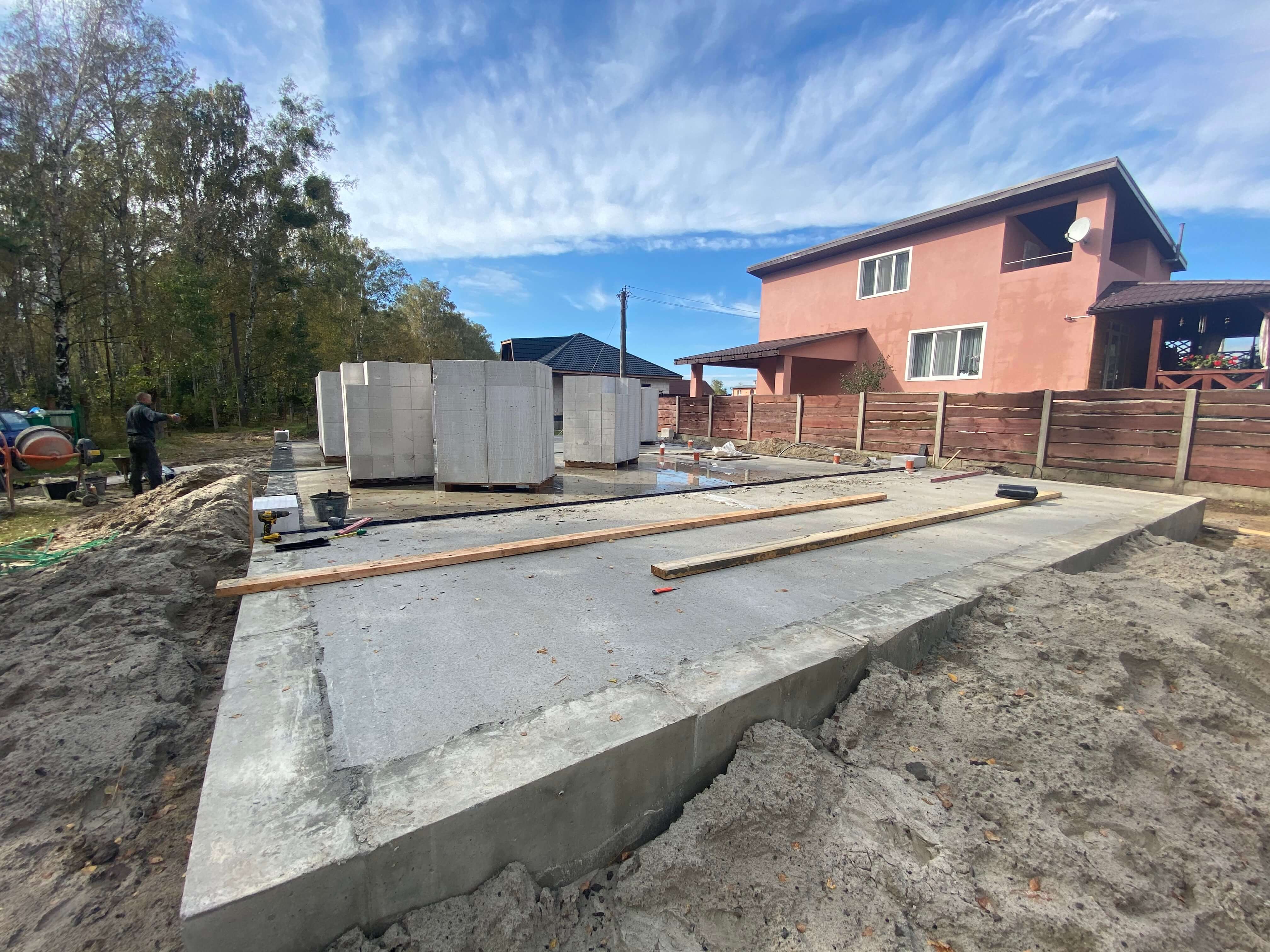 Залив стяжки по грунту